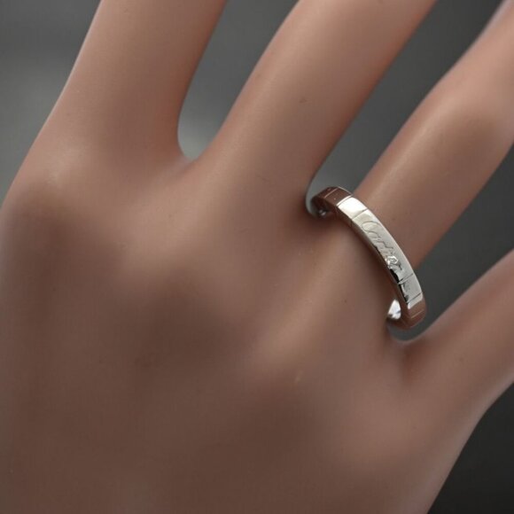 Cartier Lanier Ring 54 White Gold Wedding - Picture 11 of 11